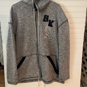 Alaska Heathered Gray Zip Front Hoodie Size XXL